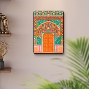 SAF Rajasthani Haveli Door Wall Art (11x14 Inch)