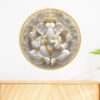 Wood sideboard in living room interior with copy space, 3D rende