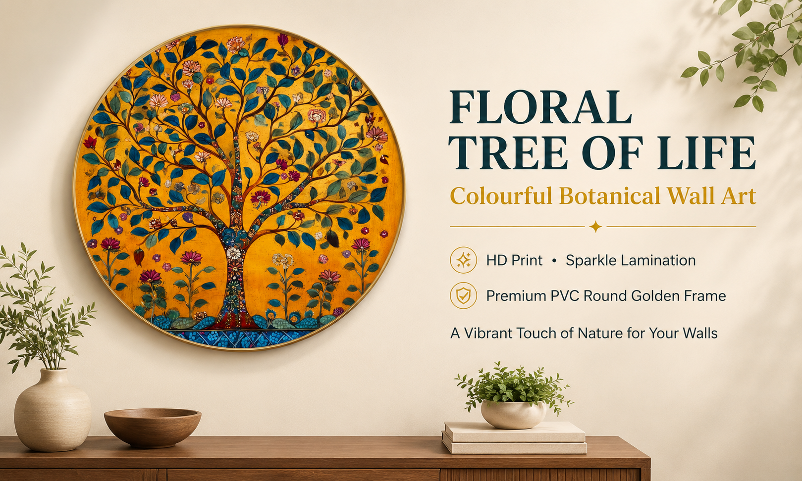Colourful Floral Tree of Life banner