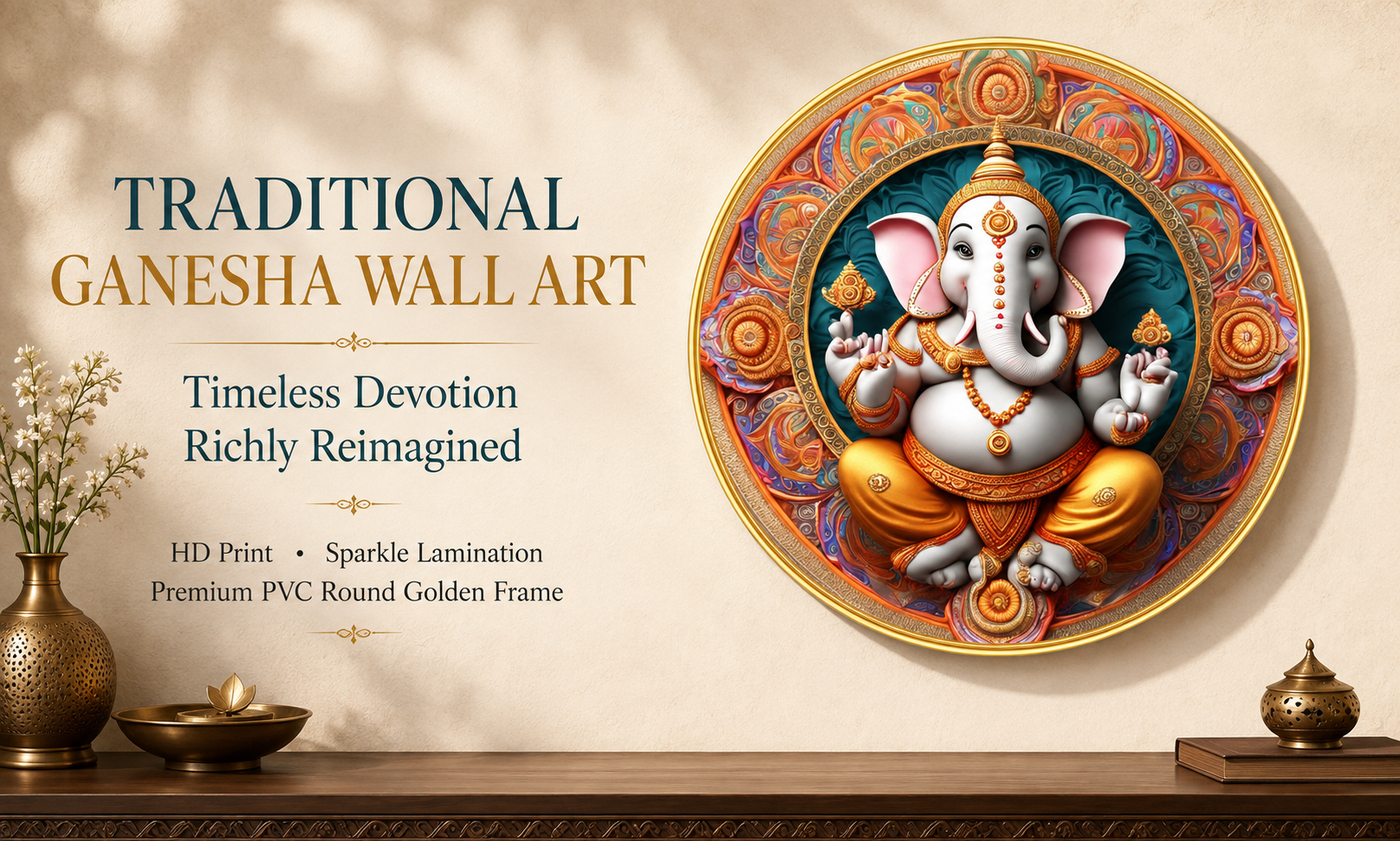Traditional Colourful Ganesha banner