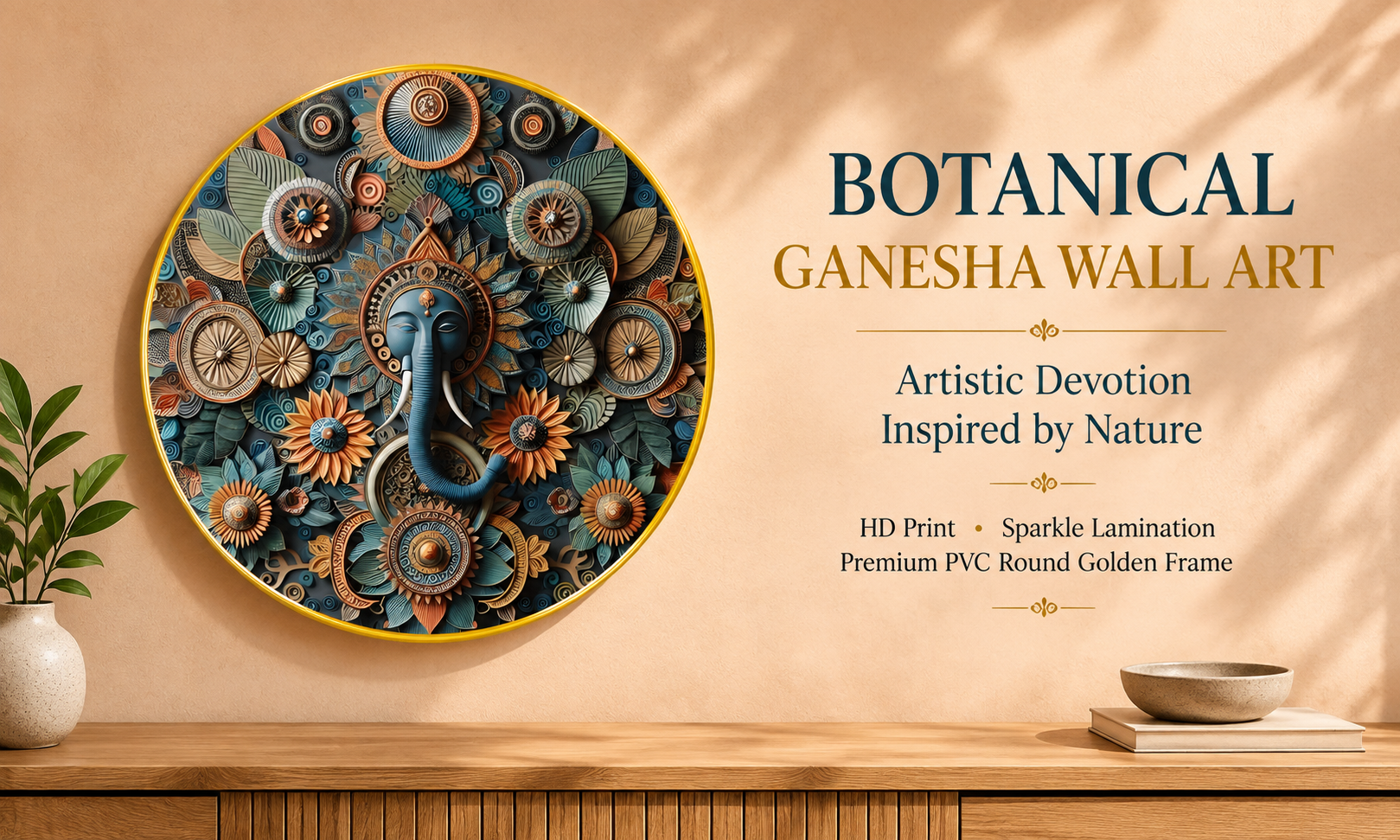 Botanical Ornamental Ganesha banner