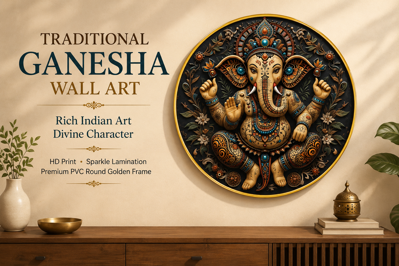 Traditional Ornamental Ganesha banner