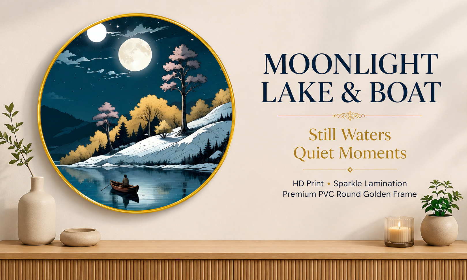 Moonlight Lake & Boat Landscape banner