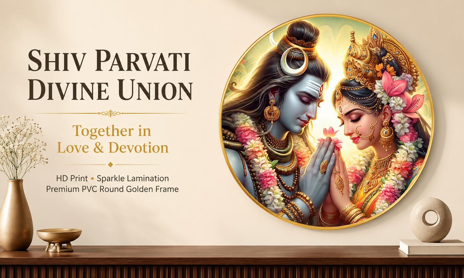 Shiv Parvati Divine Union Portrait banner