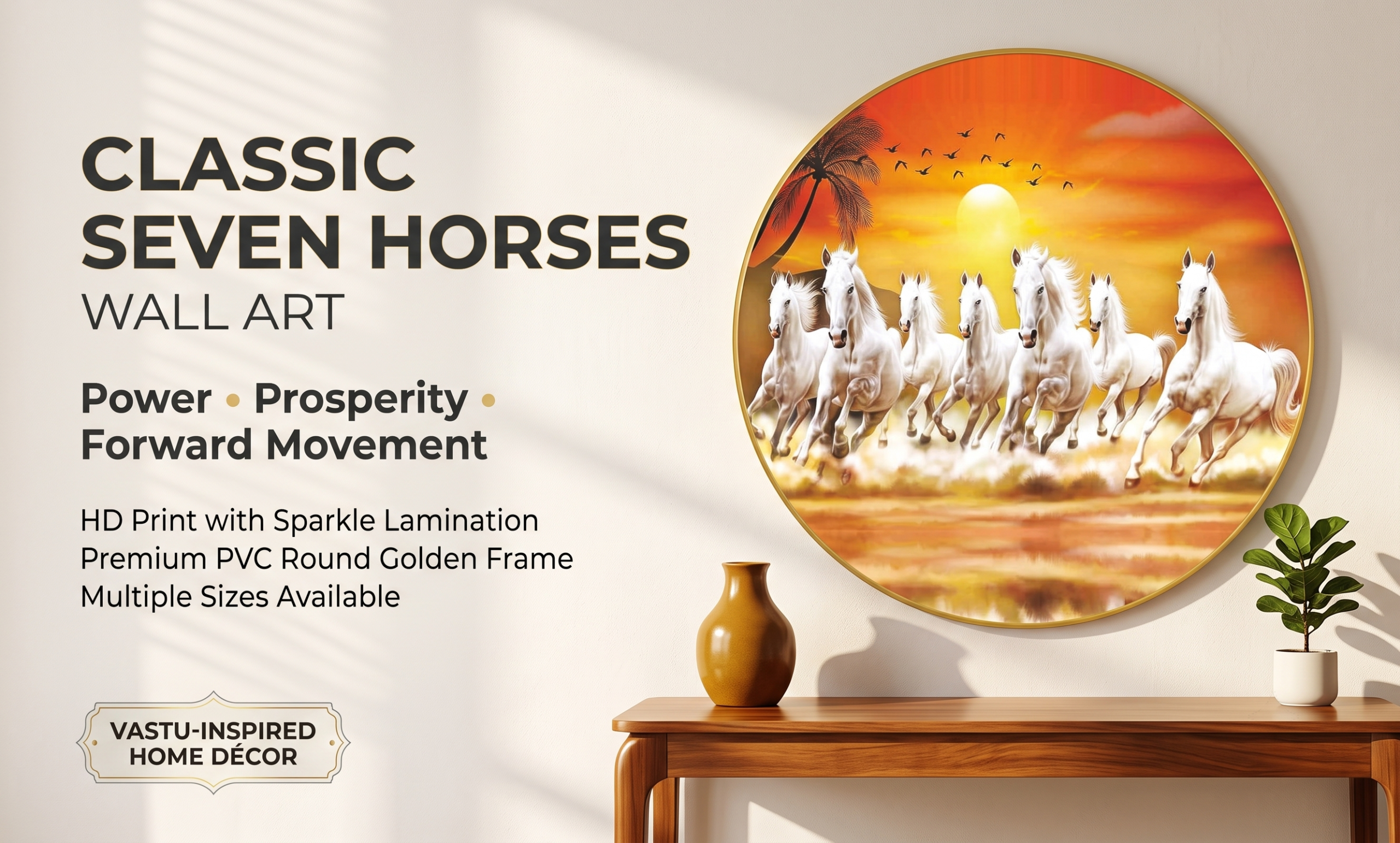 Seven Horses Classic Orange Sunrise banner