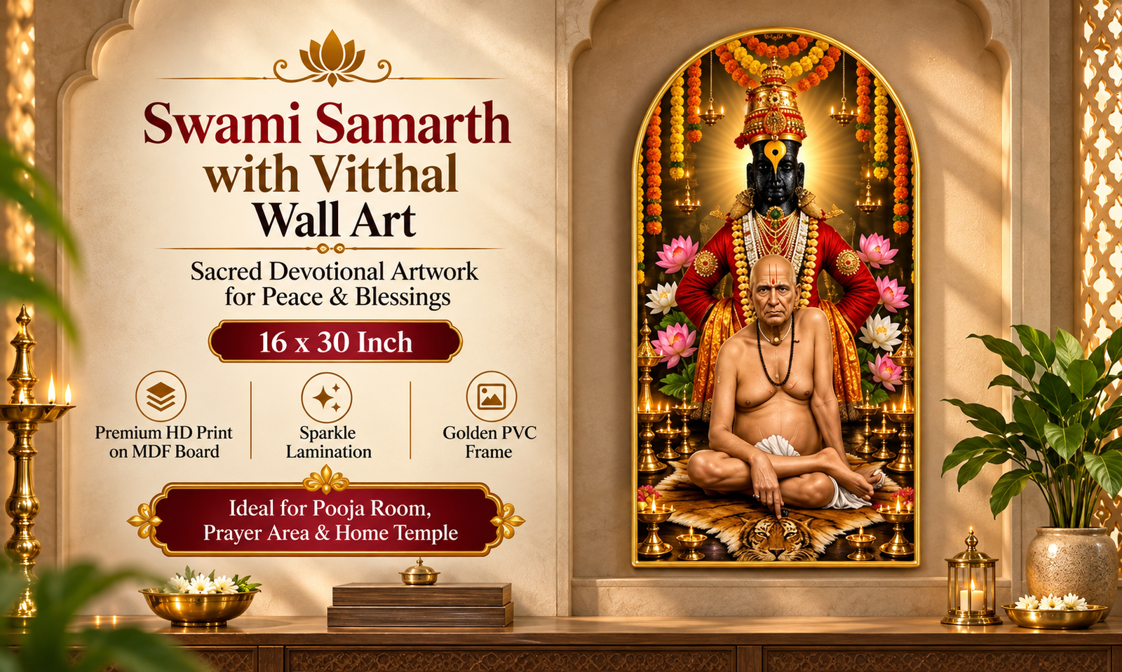 Swami Samarth with Vitthal banner