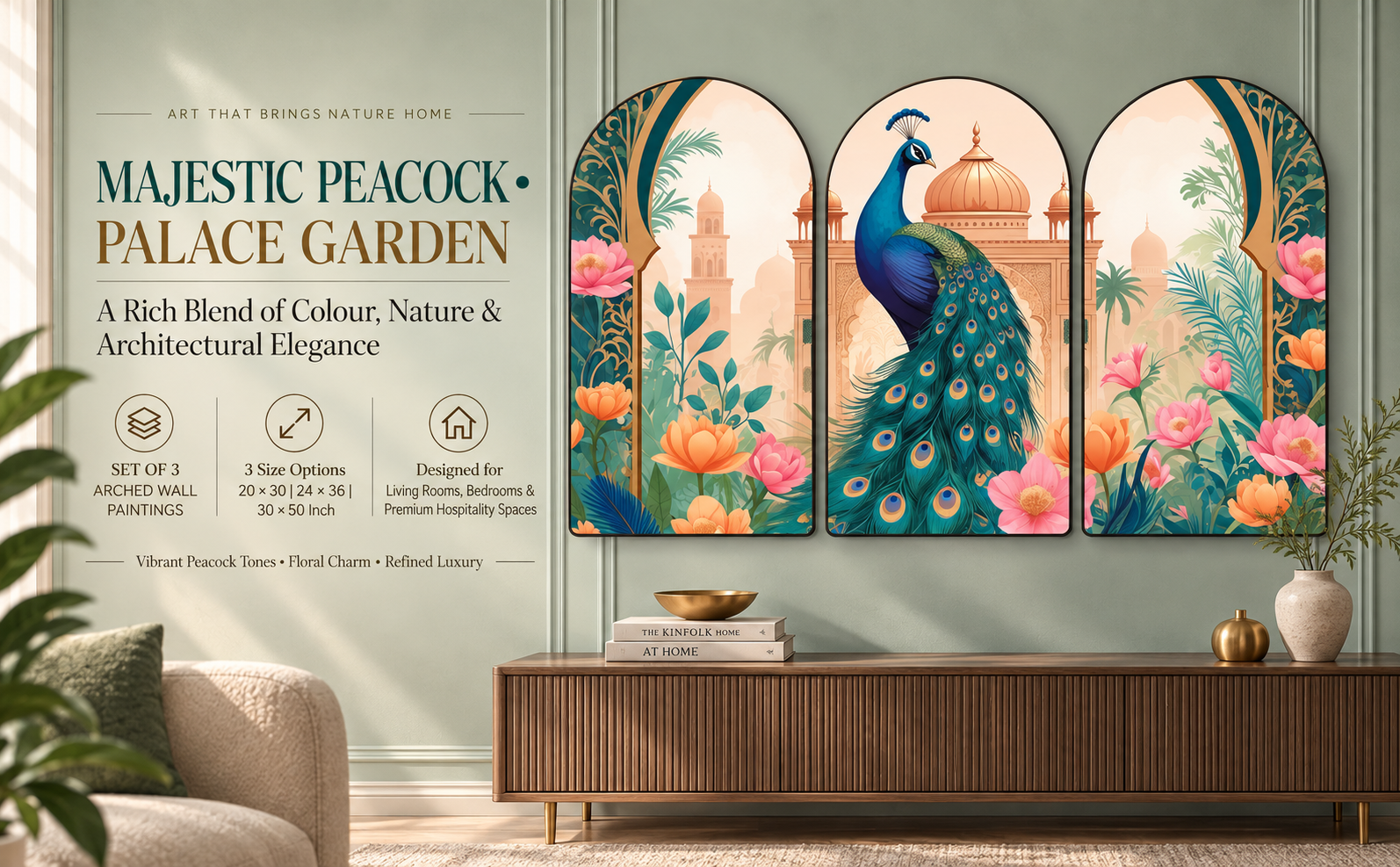 Majestic Peacock Palace Garden banner
