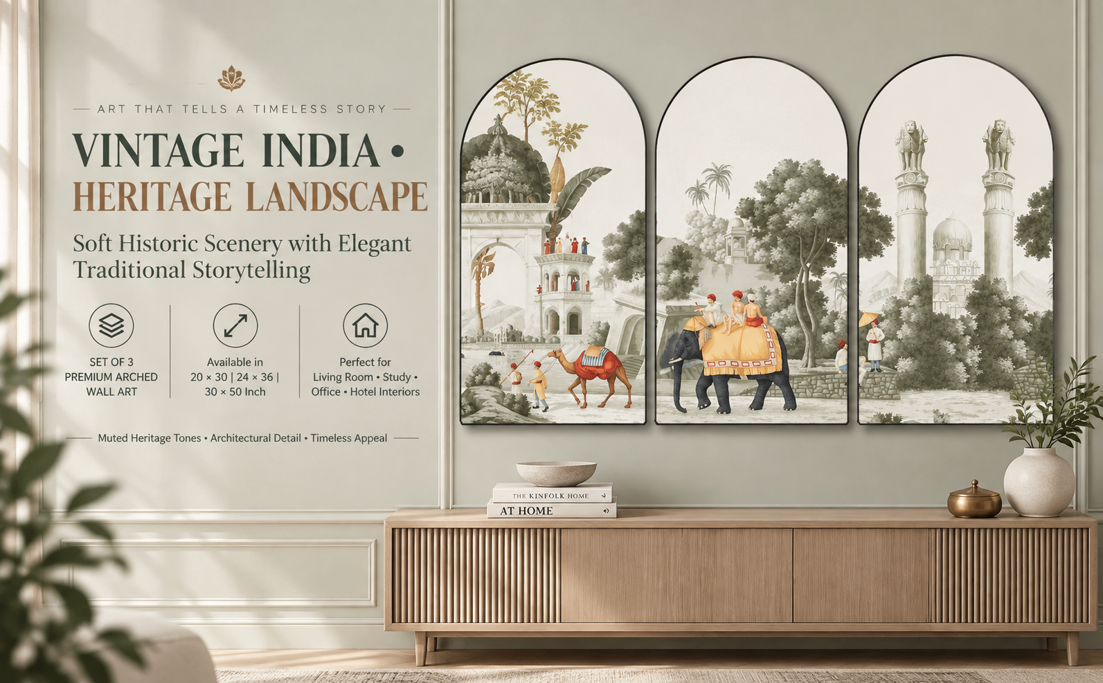 Vintage Indian Heritage Landscape banner