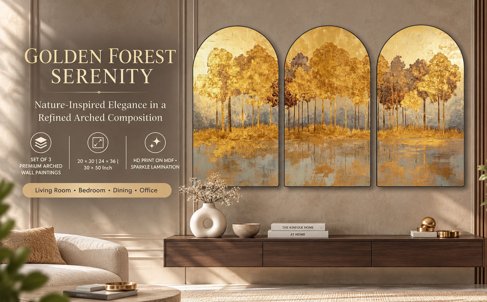 Golden Forest Reflection banner