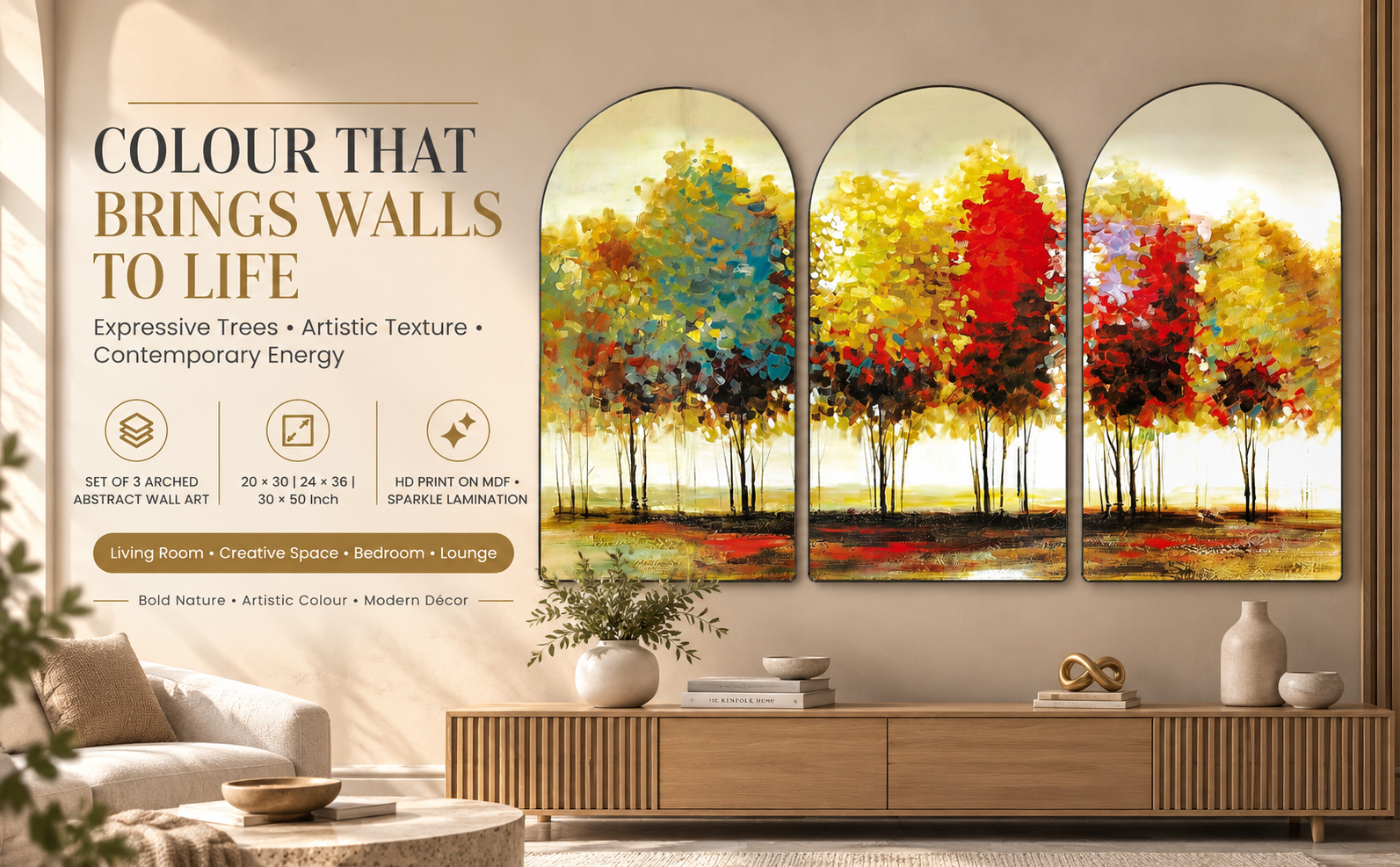 Colourful Abstract Forest banner