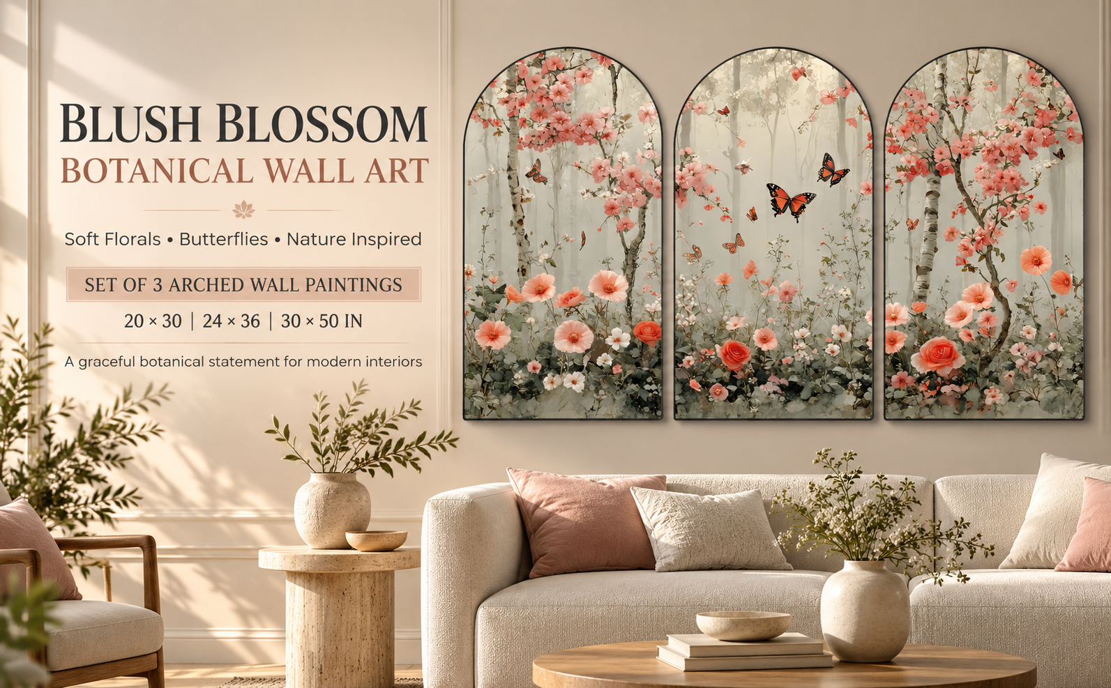 Blush Blossom Butterfly Forest banner