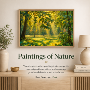 Nature Wall Paintings Collection | HD Print with Sparkle Lamination & Premium Synthetic Wooden Frame for Living Room Bedroom Office