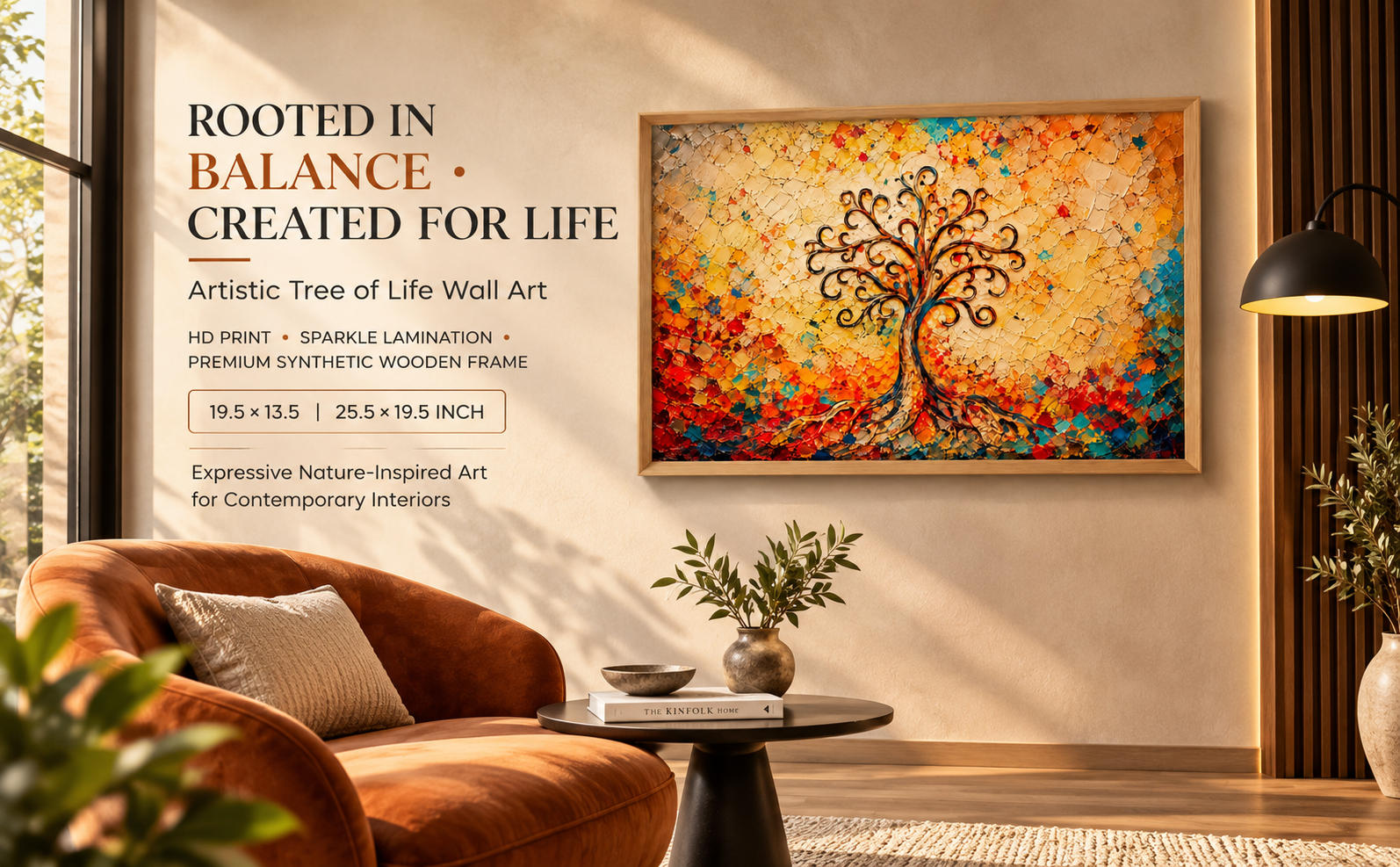 Artistic Tree of Life Abstract Nature Wall Painting banner